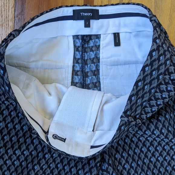 THEORY Treeca geometric print ankle pant 2 - Picture 5 of 5